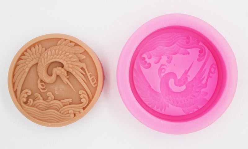 Longzang red-Crowned Crane 0961 Craft Art Silicone Soap Mold Craft Molds DIY Handmade soap molds - Image 3
